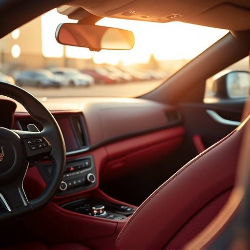 Maserati interior detailing being performed