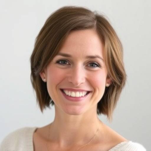 Portrait of Sofia Rossi, a smiling woman with short brown hair.